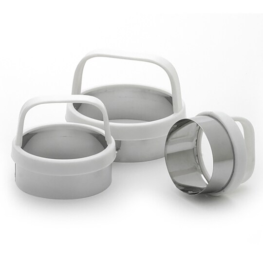 Norpro Biscuit/Cookie Cutters, Set of 3 – Stainless Steel, Round, Fluted & Straight Edge